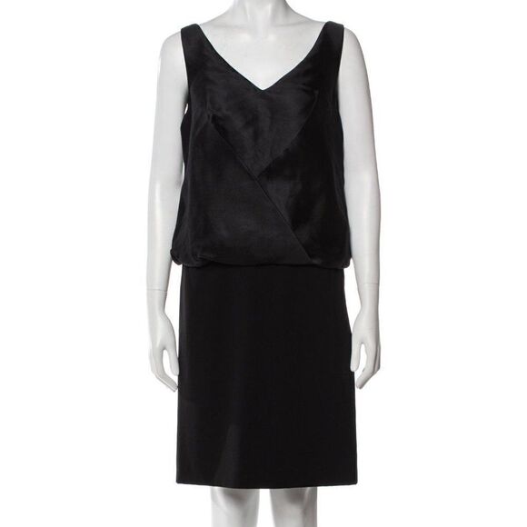 Moschino Cheap and Chic Black Silk Shift Dress‎ - Picture 1 of 7